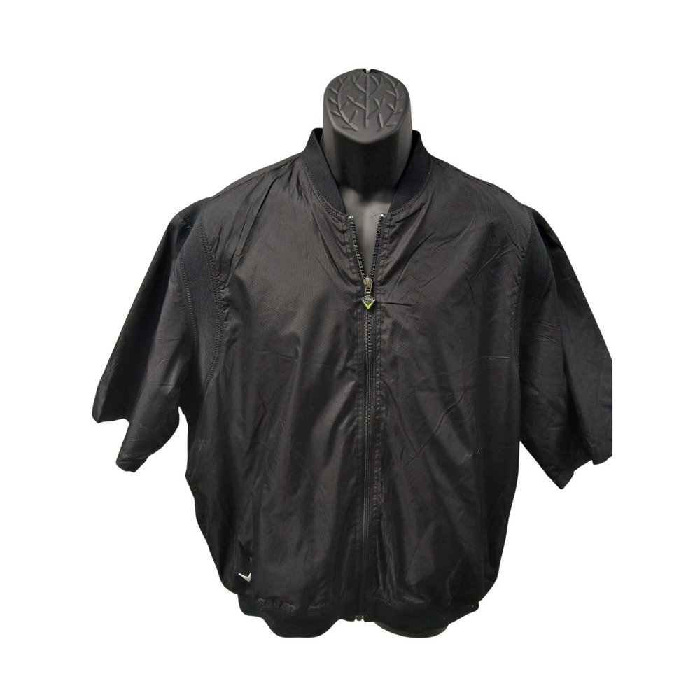 Callaway Golf Mens Black HX Ripstop Short Sleeve Full Zip Windbreaker Jacket M